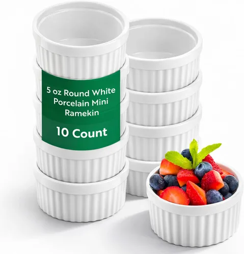 Miniatura 27 de Restaurantware -Cuencos para salsa de inmersión de 2 onzas, 10 platos de salsa en forma de canoa - aptos para microondas, aptos para horno, platos