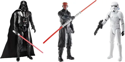 STAR WARS Clash of The Dark Side, juego de figuras de acción de 12 pulgadas, paquete de 3 figuras y 4 accesorios, juguetes para niños de 4 años en