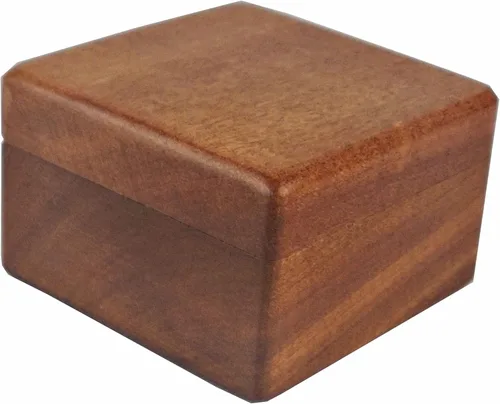 Miniatura 4 de Joyería cuadrada de madera de sapele hecha a mano y reloj decorativo para boda, Navidad, caja de regalo de cumpleaños