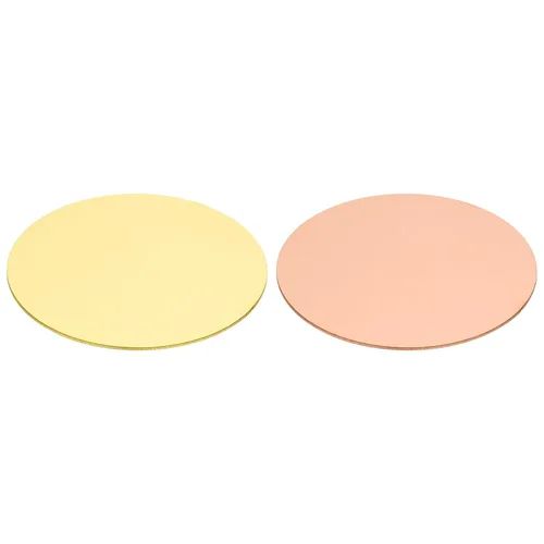 Miniatura 30 de PATIKIL Hojas de cobre de latón, placa redonda de cobre de latón de 1.97 x 0.04 pulgadas, disco de cobre de latón puro para manualidades