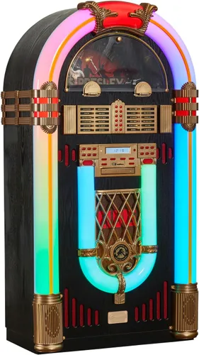 Arkrocket x Elvis Presley Jukebox Saturn V Disco de vinilo Bluetooth tamaño completo Jukebox reproductor de CD Radio Vintage Tocadiscos clásicos