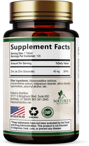 Miniatura 9 de Suplementos de zinc – Apoyo del sistema inmunológico y antioxidante – Tabletas de zinc de alta potencia para adultos – Los mejores suplementos
