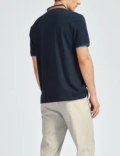 Miniatura 2 de GAVIN BLEU Polo de manga corta con cuello en V para hombre