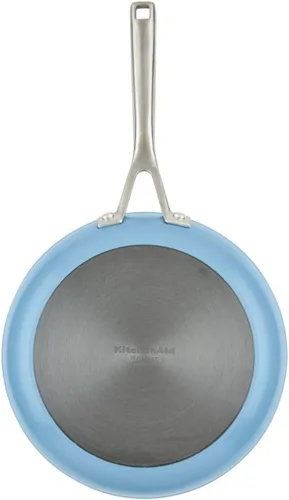 Miniatura 9 de KitchenAid Juego de ollas y sartenes antiadherentes de cerámica anodizada dura, 9 piezas, terciopelo azul Azul terciopelo