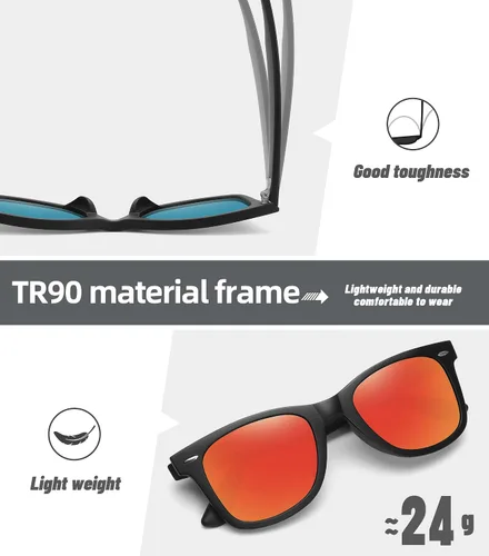 Miniatura 17 de MEETSUN Polarized Sunglasses for Women Men Classic Retro Square Frame Driving Sun Glasses UV Protection