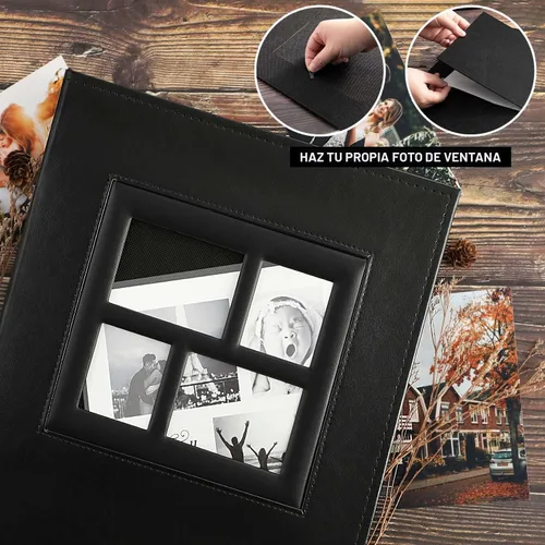 Miniatura 4 de Ywlake - Álbum de fotos de 4 x 6 pulgadas con 500 bolsillos, capacidad extragrande, para fotos familiares o de boda, capacidad para 500 fotos Negro