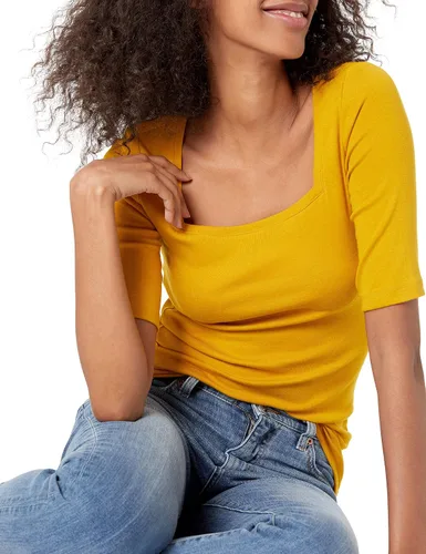 Miniatura 3 de Tienda Essentials - Camiseta de manga corta y cuello cuadrado para mujer