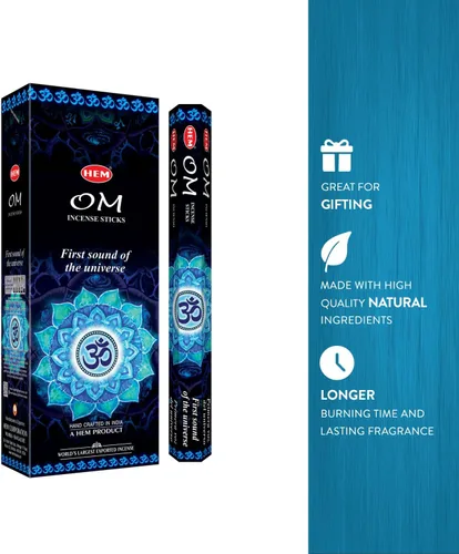 Miniatura 2 de Hem Incense-OM - Varitas de incienso (120 palitos en una caja) Frescura y meditación Artículos de habitación Puja para un entorno aromático