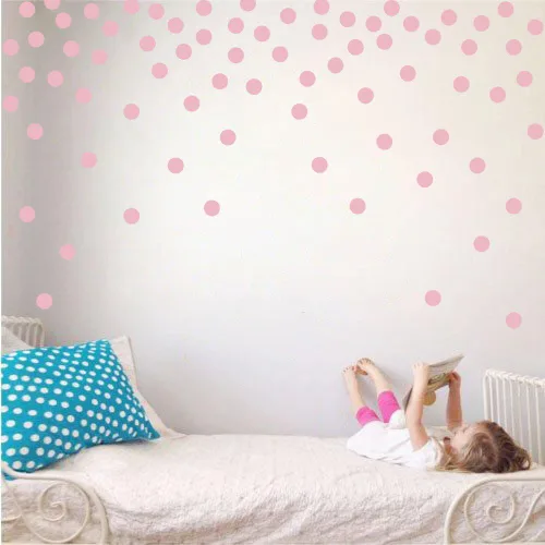 Miniatura 31 de Adhesivos decorativos de vinilo para pared, diseño de círculos de lunares, fácil de despegar y pegar, adhesivos decorativos extraíbles para Beige