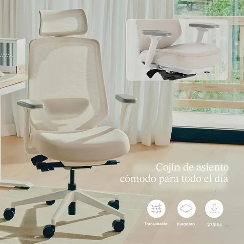 Miniatura 7 de Branch Silla ergonómica Pro - Silla de oficina de malla con 14 puntos de ajuste - Altura, profundidad e inclinación ajustable - reposabrazos 5D