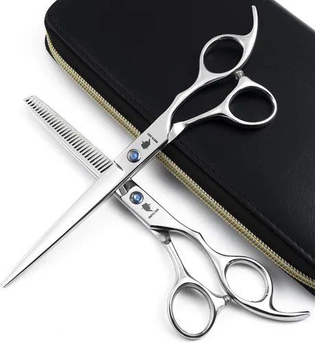 Miniatura 9 de Smith Chu JP440C - Tijeras de barbero profesional para cortar y degrafilar, de 5.5 pulgadas, tijeras para salón de belleza, 5.5 pulgadas