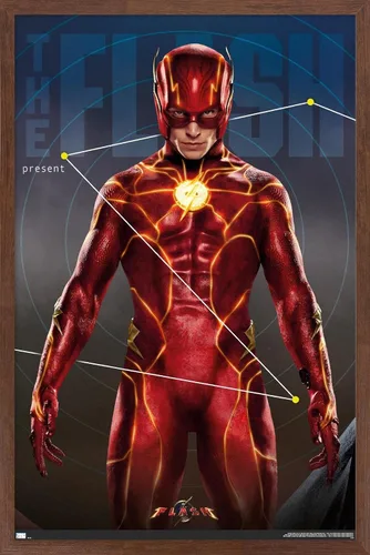 Miniatura 16 de Trends International DC Comics Movie The Flash - Póster tríptico de pared, 34 pulgadas de largo x 22.4 pulgadas, versión enmarcada en blanco