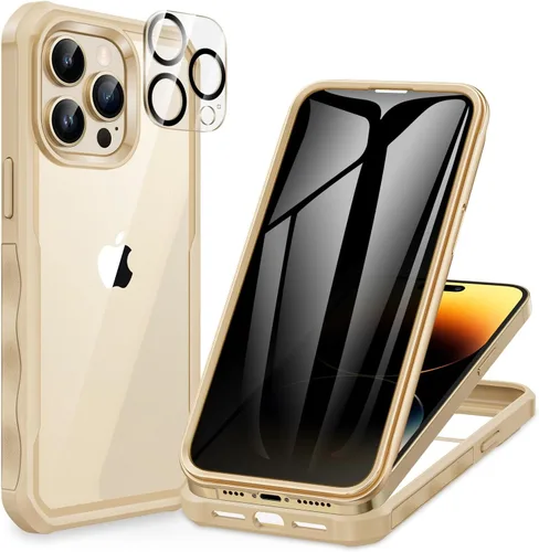 Miniatura 67 de CENHUFO Funda de privacidad para iPhone 11 Pro, funda de cuerpo completo con protector de pantalla de privacidad de vidrio templado 9H integrado