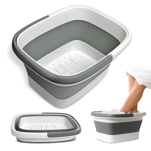 Miniatura 12 de Mantello Tina de Remojo para Pies - Tina de Pedicura Extra Grande - Tina de Baño para Pies - Spa de Pies para el Hogar (Negro)
