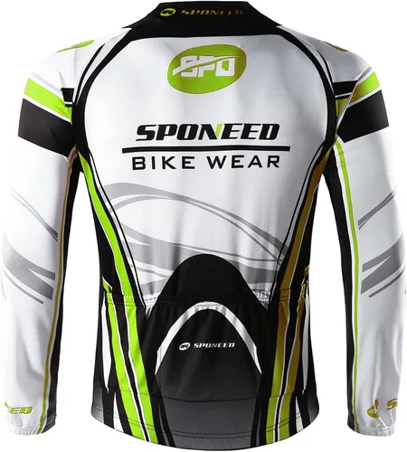 Miniatura 42 de sponeed Ropa de ciclismo para hombre, manga larga, para bicicleta de montaña, camiseta de bicicleta de carretera, pantalones acolchados, trajes
