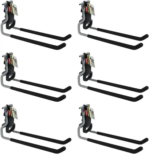 Miniatura 9 de Rubbermaid FastTrack - Organizador de garaje multiusos, capacidad de 50 libras, sistema de almacenamiento montado en la pared de níquel satinado