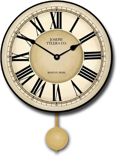 Waterford - Reloj de pared de péndulo | Mecanismo de cuarzo ultra silencioso | Hecho a mano en Estados Unidos hermoso color nítido duradero | Viene