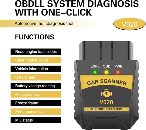 Miniatura 2 de Escáner de diagnóstico Bluetooth OBD2 para automóvil, ELM327 Herramienta de lectura y reinicio de código de motor, dispositivo de monitor de datos