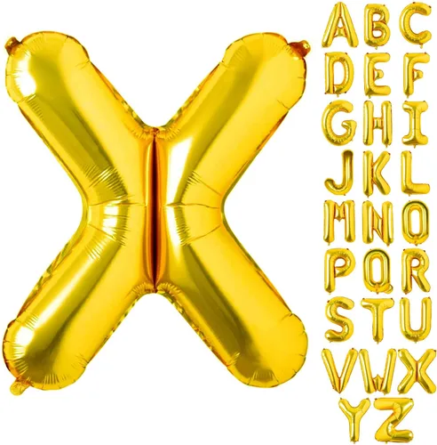 Miniatura 20 de Lovoir Globos dorados grandes de 40 pulgadas con la letra K de gran tamaño, globo de helio de aluminio de Mylar para fiesta de cumpleaños, Letra K