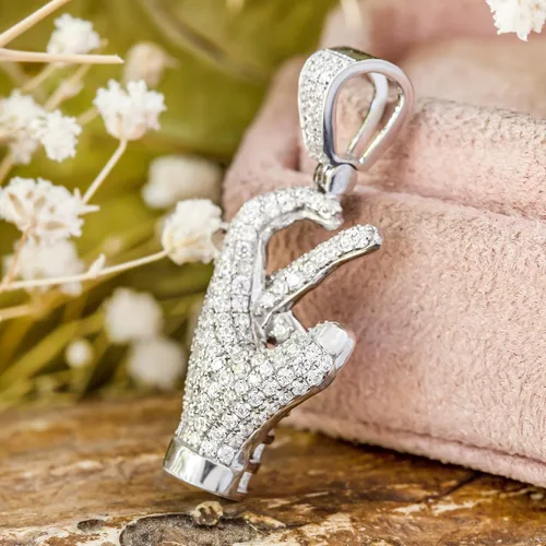Miniatura 6 de Facet Jewel Colgante hecho a mano con circonita cúbica de 1 quilate para hombre en plata de ley 925 (VVS, 1.12 CTW), Metal Gema, Circonita Cúbica