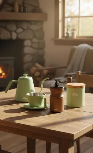 Miniatura 2 de Kalita Kalita - Molinillo de café de madera, molinillo de aluminio estable granular alto KH-10BR ac, marrón, grosor ajustable, molinillo de café