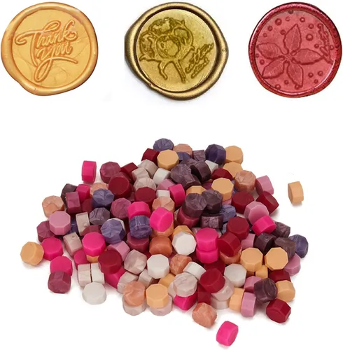 Miniatura 4 de YIPLED Kit de cera de sellado, 310 piezas con cuentas, 2 bolígrafos, calentador, cuchara de sello y velas para sellado de cartas, sobres