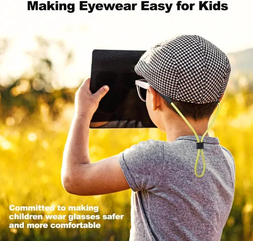 Miniatura 4 de Correa para lentes de sol para niños, niñas y niños pequeños, soportes ajustables para anteojos alrededor del cuello, correa para gafas, cordón
