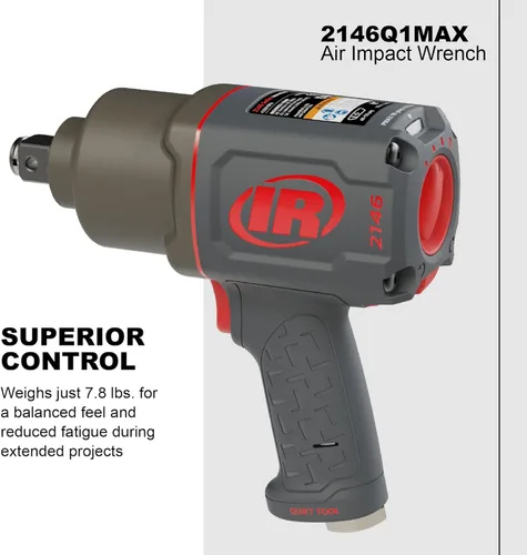 Miniatura 4 de Ingersoll Rand 2146Q1MAX Llave de impacto neumática de transmisión de 3/4 pulgadas con diseño silencioso de empuñadura de pistola y par de torsión