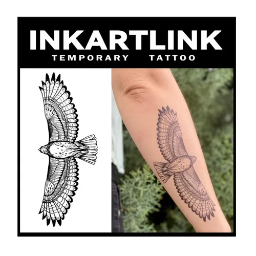 Miniatura 9 de INKARTLINK Tattoo Tech, 2 hojas de tatuaje semipermanente mediano, tatuajes temporales de diseño artístico para adultos, dura 1-2 semanas