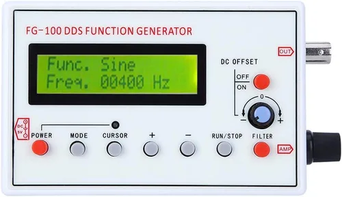 Miniatura 6 de Generador de funciones -FG-100 DDS Generador de funciones Seno Frecuencia 1HZ‑500KHz Contador Fuente de Señal Generador Medidor