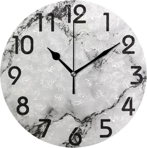 Miniatura 12 de Pretty Sping Flowers Birdhouse Family Birds Reloj de pared redondo, 10 pulgadas, analógico, silencioso, sin tictac, para el hogar, cocina, sala