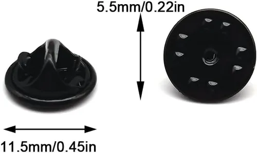 Miniatura 3 de XZYLPB0 - 50 piezas de metal para solapa, cierre de bloqueo, cierre de mariposa, embrague, alfiler trasero para broche, corbata, sombrero, insignia