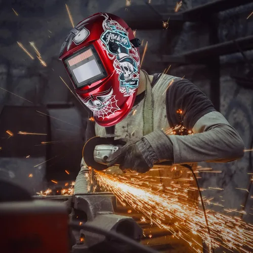 Miniatura 4 de Máscara de oscurecimiento automático con casco de color real de soldadura con rango de sombra ajustable 4/9-13 para campana de soldadura TIG MIG