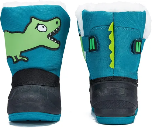 Miniatura 5 de MORENDL Botas de nieve para niños, impermeables, con forro de piel, cálidas, antideslizantes, para niños y niñas, para caminar al aire libre