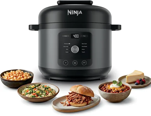 Miniatura 13 de Ninja HyperHeat PC201WH - Olla eléctrica a presión 9 en 1 Olla múltiple de 6.5 cuartos de galón con salteado/salteado, olla de arroz, olla