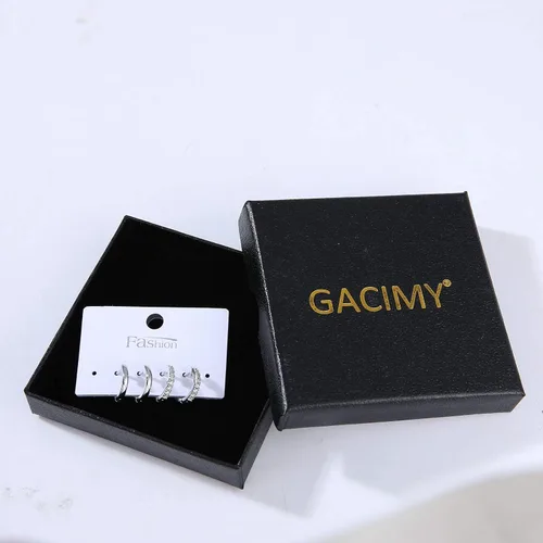 Miniatura 4 de Gacimy - Arracadas de mujer de oro de 14 quilates, aretes Huggie pequeños con broche para cartílago.