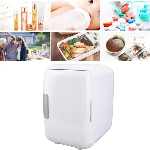 Miniatura 4 de Pilipane Mini refrigerador portátil de 4 litros, escritorio de oficina y dormitorio universitario, refrigerador pequeño para alimentos, bebidas