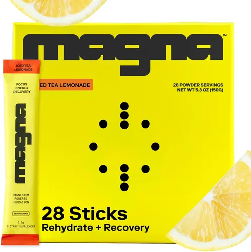 MAGNA Mezcla de bebida en polvo de electrolitos para hidratación, energía y apoyo de concentración con treonato L de magnesio, sodio, potasio,