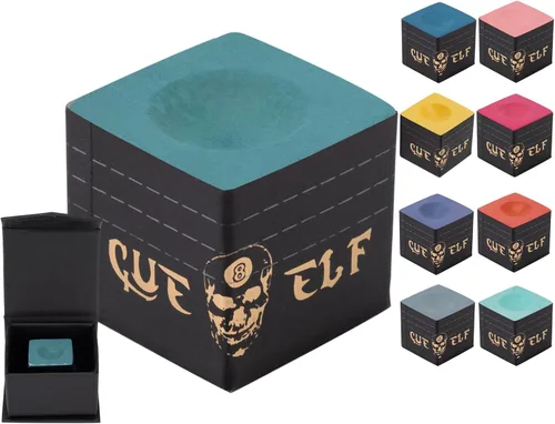 Miniatura 12 de CUEELF Palo de Billar con Tiza de Cubo Tecnología de Tiza para Taco de Billar Profesional de Baja Defleción, Duradero, Reduce Errores - 1 unidad