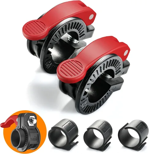 Miniatura 12 de Mini Pro Barbell Clips de 1 pulgada I Collar de barra ajustable de varios tamaños I Abrazaderas de barra de 1 pulgada, clips de peso de liberación