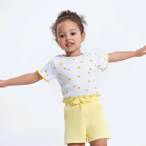 Miniatura 6 de Gerber Paquete de 3 pantalones cortos de punto sin cierre para niña