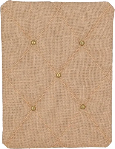 Miniatura 2 de Burlap cubierto con cordeles entrecruzados para boletines de fotos y tablero de notas, 19.75 x 15.75 pulgadas
