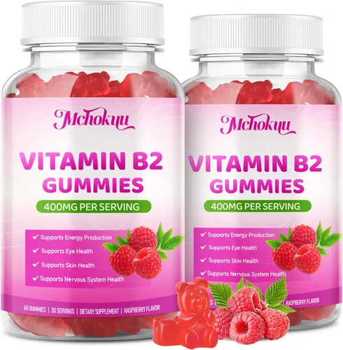 Miniatura 9 de Gomitas de vitamina B2 Riboflavina de 400 mg con magnesio para niños y adultos, alivio de la migraña, alivio del dolor de cabeza y apoyo del sistema