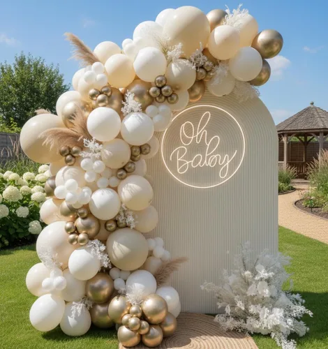 Miniatura 16 de Kit de arco de globos negros y dorados, ADOINBY 140 piezas de globos de látex confeti negros, blancos y dorados metálicos de 18, 12, 10 y 5