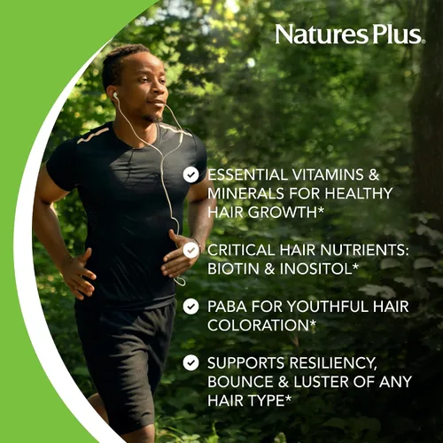 Miniatura 3 de NaturesPlus Ultra Hair - 120 mini tabletas de liberación sostenida - Apoya el crecimiento saludable del cabello - Para hombres y mujeres - Sin