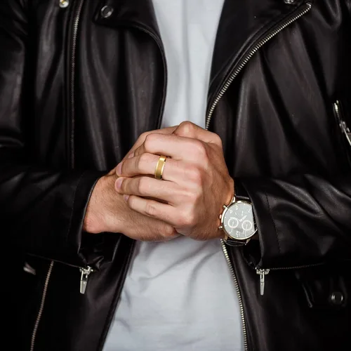 Miniatura 166 de King Will Anillo de boda de tungsteno para hombre, disponible en 15/64 a 25/64 de pulgada (6 a 10 mm), negro/plata, acabado mate, borde pulido