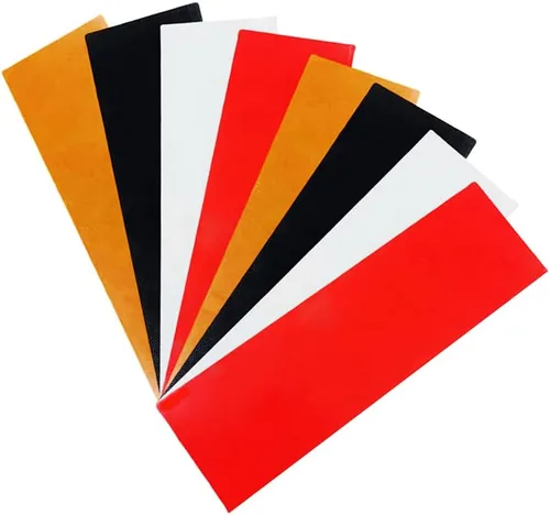 CURTEK 8 hojas espaciadoras G10 de 4 colores para mango de cuchillo, suministros de fabricación de cuchillos, 6.3 x 1.97 x 0.04 pulgadas para