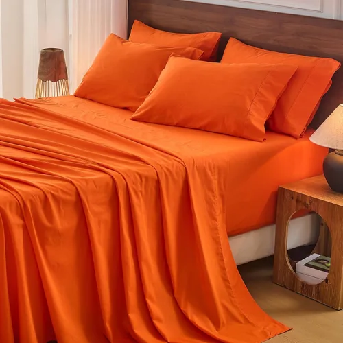 Miniatura 30 de Bedlifes Juego de sábanas de 100 % lino francés tamaño Queen, estampado floral, patrón botánico transpirable, bolsillo profundo de 16 pulgadas, 4