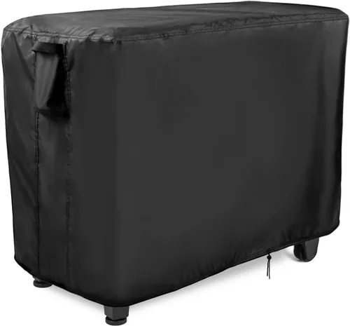 Miniatura 16 de Cubierta de mesa de preparación para mesa de carrito de comedor móvil, 38 pulgadas de alto, cubierta de carrito de barbacoa, cubierta de carrito