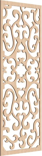 Miniatura 87 de Smithfield Paneles de pared decorativos de madera con calado, 13 3/8 pulgadas de ancho x 34 3/8 pulgadas de alto x 3/8 de alto, roble rojo rojo